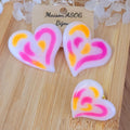 Box Kdo : boucles d'oreille et bague Anna blanc et fluo orange et rose
