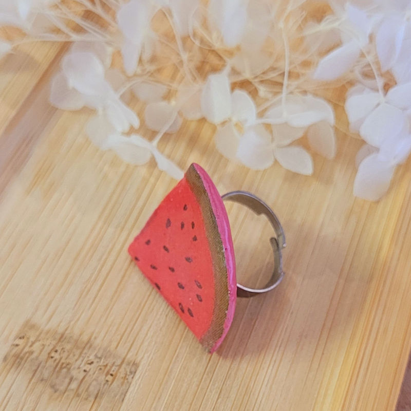 Bague réglable Pastèque