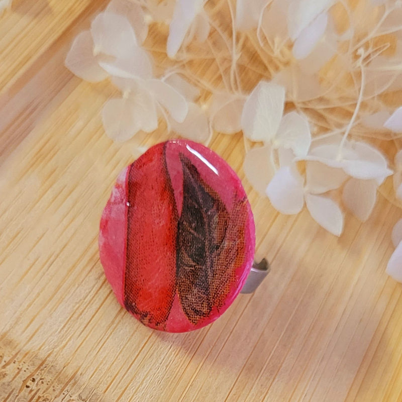 Box Kdo : boucles d'oreille Romy et bague Romy motif piment rouge