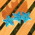 Barrette Etoile paillette bleu azur