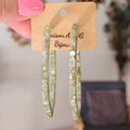 Boucles d'oreilles grande créole Cléo paillette champagne