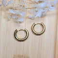 Boucles d'oreille Créole dorée pampille Coeur réversible Léopard noir doré et pailleté doré