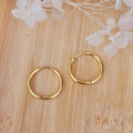 Boucles d'oreille créole dorée et pampille Love violine pailleté rosé cuivré