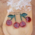 Boucles d'oreilles Fruit Cerise rouge foncé
