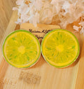 Boucles d'oreilles Fruit puce tranche de citron