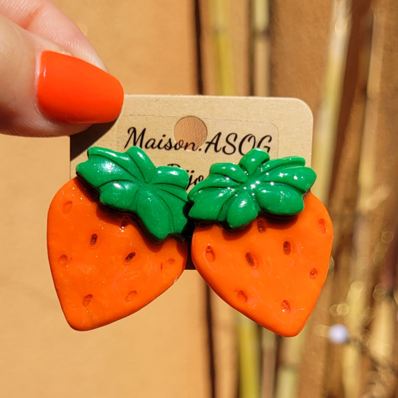 Boucles d'oreilles Fruit Fraise