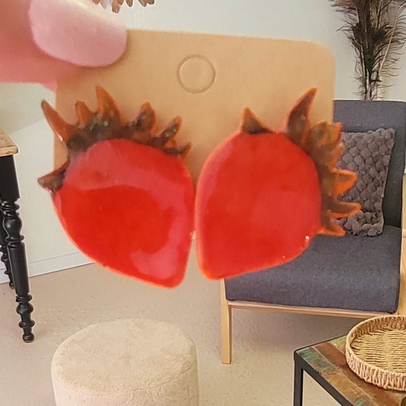 Boucle d'oreilles petite Fraise