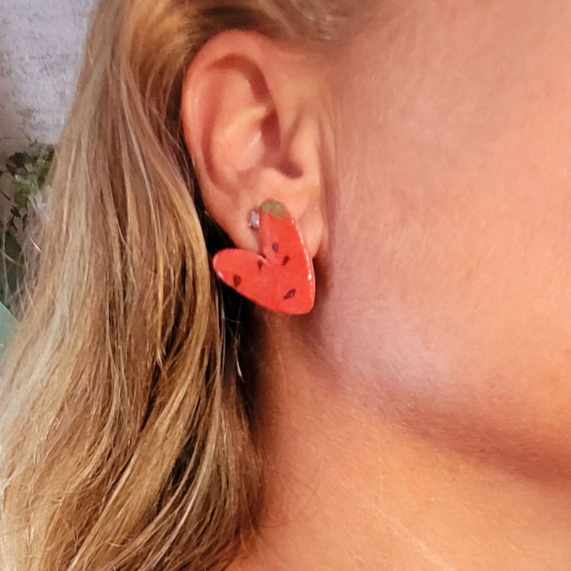 Boucles d'Oreille Love Pastèque