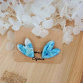 Boucle d'oreilles Mini Love marbré bleu et blanche