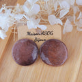 Boucles d'oreilles Romy marron glacé irisé