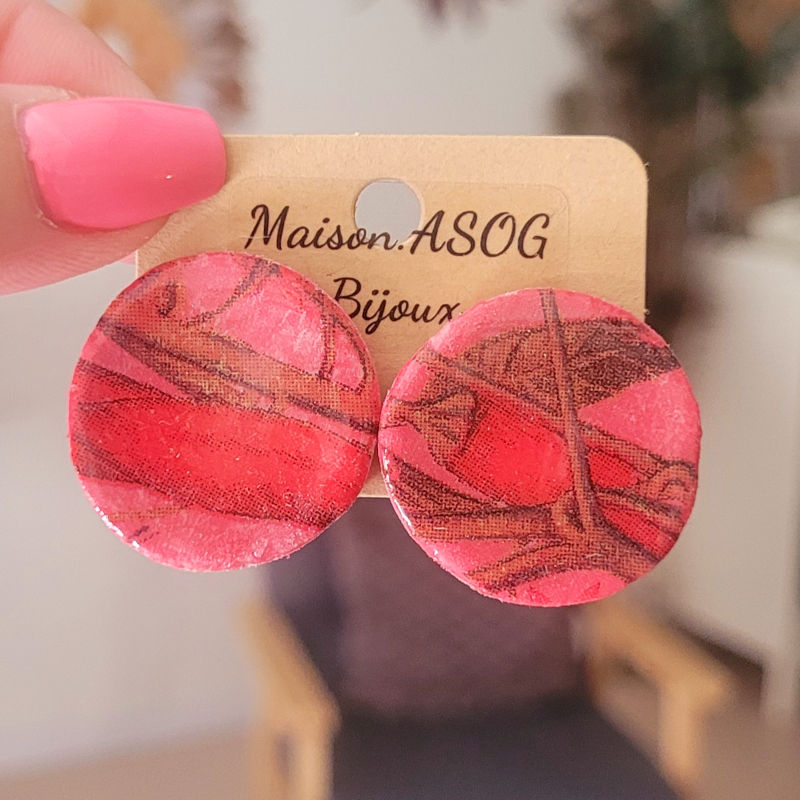 Boucles d'oreilles Romy motif piment