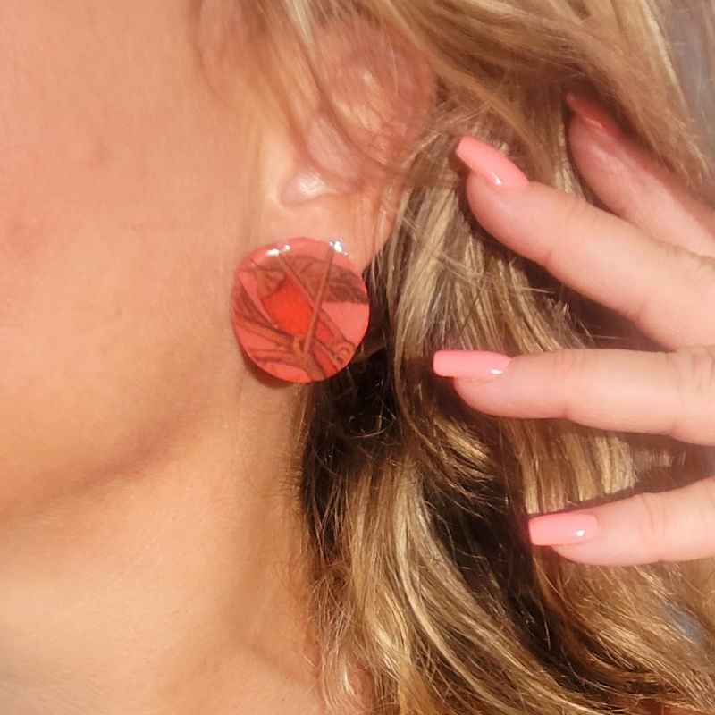 Boucles d'oreilles Romy motif piment