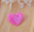Broche Anna Coeur rose bonbon pailleté