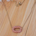Collier Mia pailleté rosé cuivré