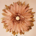Jujuhat Rose de Sable en plume naturelle doré rose pâle et beige poudré