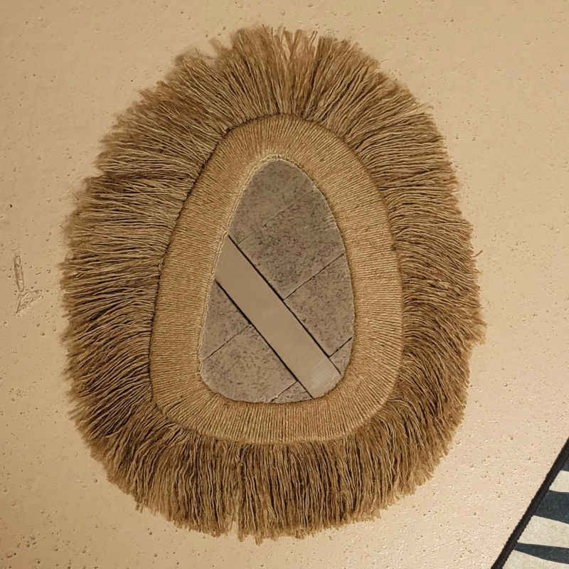 Miroir "Nomade" en jute naturelle